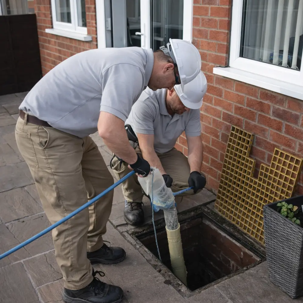 Blocked drain repair service in Rye